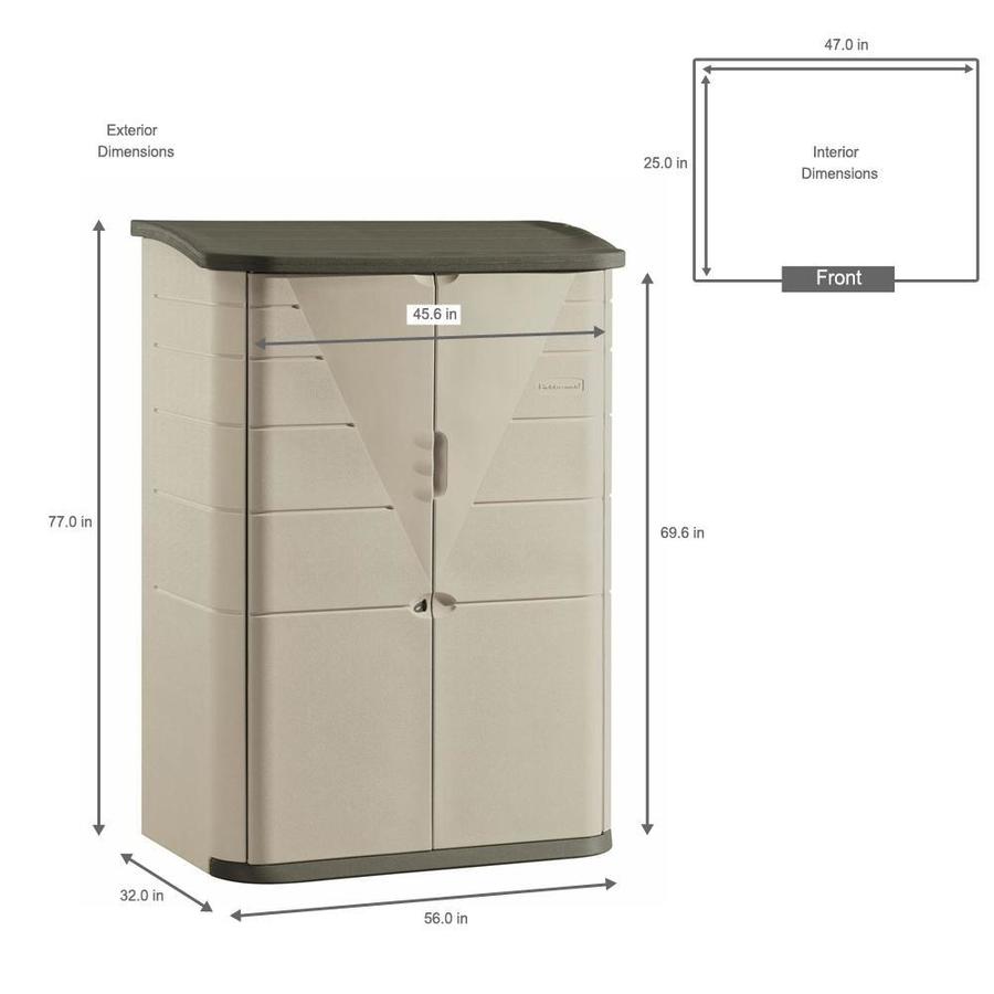 Rubbermaid Large Vertical Storage Shed In The Small Outdoor Storage Department At Lowes Com