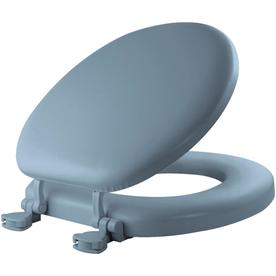 UPC 073088007902 product image for Mayfair Lift-Off Sky Blue Cushioned Vinyl Round Toilet Seat | upcitemdb.com