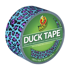 UPC 075353351390 product image for Duck 1.88-in x 30-ft Blue Leopard Duct Tape | upcitemdb.com