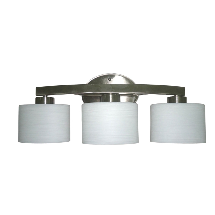 Shop allen   roth 3Light Merington Brushed Nickel 