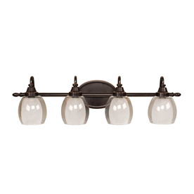 Shop allen + roth 4Light Bronze Bathroom Vanity Light at Lowes.com