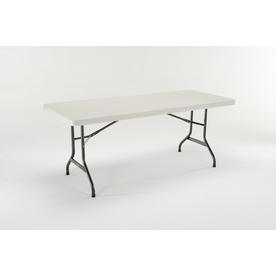 UPC 081483229003 product image for LIFETIME PRODUCTS 72-in x 30-in Rectangle Steel Almond Folding Table | upcitemdb.com