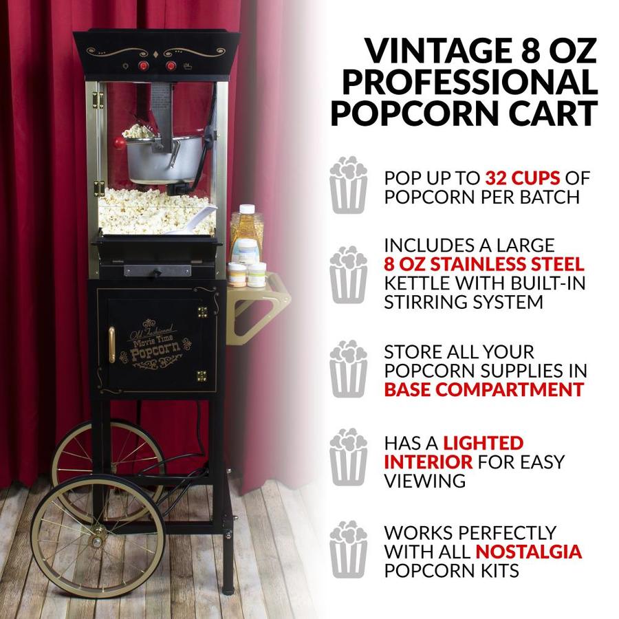 8 oz popcorn machine with cart
