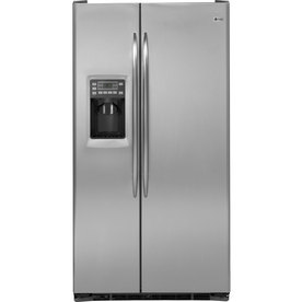 GE Profile 24.6-cu ft Side-By-Side Counter-Depth Refrigerator with Single Ice Maker (Stainless Steel) PSCS5RGXSS