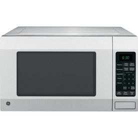 GE Cafe 1.6-cu ft 1150-Watt Countertop Microwave (Stainless Steel) JES1656SRSS