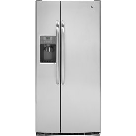 GE 23.1-cu ft Side-by-Side Refrigerator (Stainless Steel) ENERGY STAR GSHS3KGZSS
