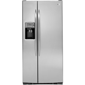 GE Profile 23.1-cu ft Side-by-Side Refrigerator (Stainless Steel) PSSS3RGZSS