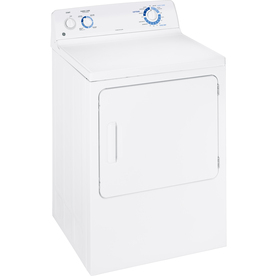 GE 6 Cu. Ft. Electric Dryer (White on White)