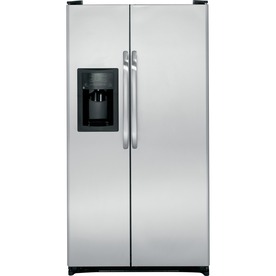 GE 25.3-cu ft Side-by-Side Refrigerator (Stainless Steel) ENERGY STAR GSH25JSDSS