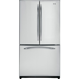 GE Profile 20.7-cu ft Bottom Freezer Counter-Depth Refrigerator with Single Ice Maker (Stainless Steel) PFCS1NFCSS