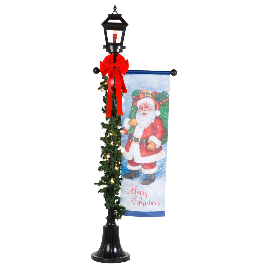 Shop Holiday Living 1-Piece 6.02-ft Lamp Post Outdoor Christmas ...