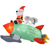 Gemmy 5-Ft. Inflatable Santa on Rocket