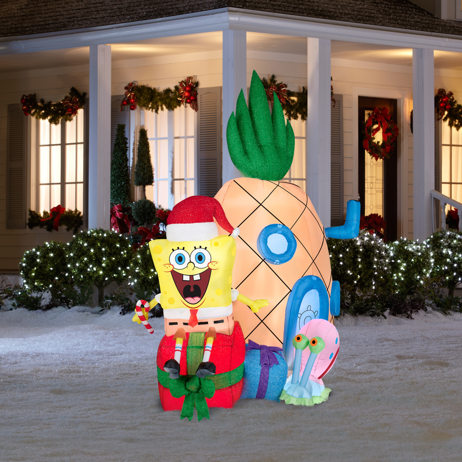 new 6 98 ft lighted spongebob christmas airblown new 6 98 ft lighted spongebob christmas airblown