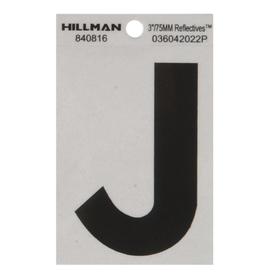 UPC 087200004229 product image for The Hillman Group 3-in Black and Silver House Letter J | upcitemdb.com