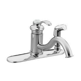 UPC 087206342202 product image for KOHLER Fairfax Polished Chrome 1-Handle Low-Arc Kitchen Faucet with Side Spray | upcitemdb.com