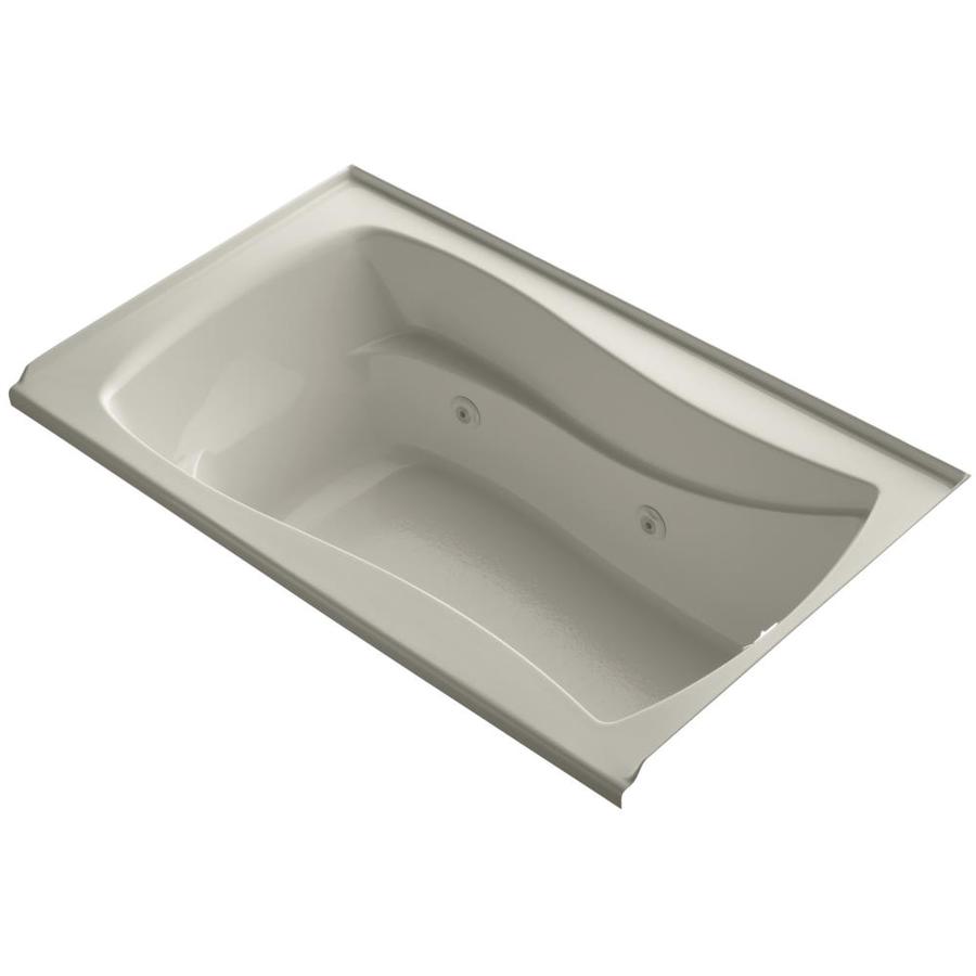 ... kohler mariposa sandbar acrylic hourglass in rectangle whirlpool tub