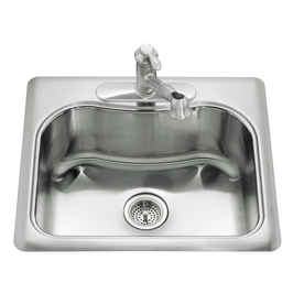 UPC 087206776755 product image for KOHLER Staccato 18-Gauge Single-Basin Drop-In Stainless Steel Kitchen Sink | upcitemdb.com