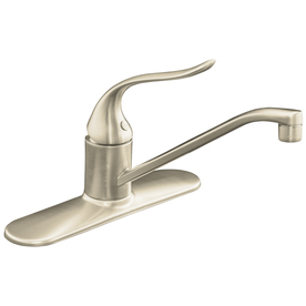 UPC 087206807633 product image for KOHLER Coralais Vibrant Brushed Nickel 1-Handle Low-Arc Kitchen Faucet | upcitemdb.com