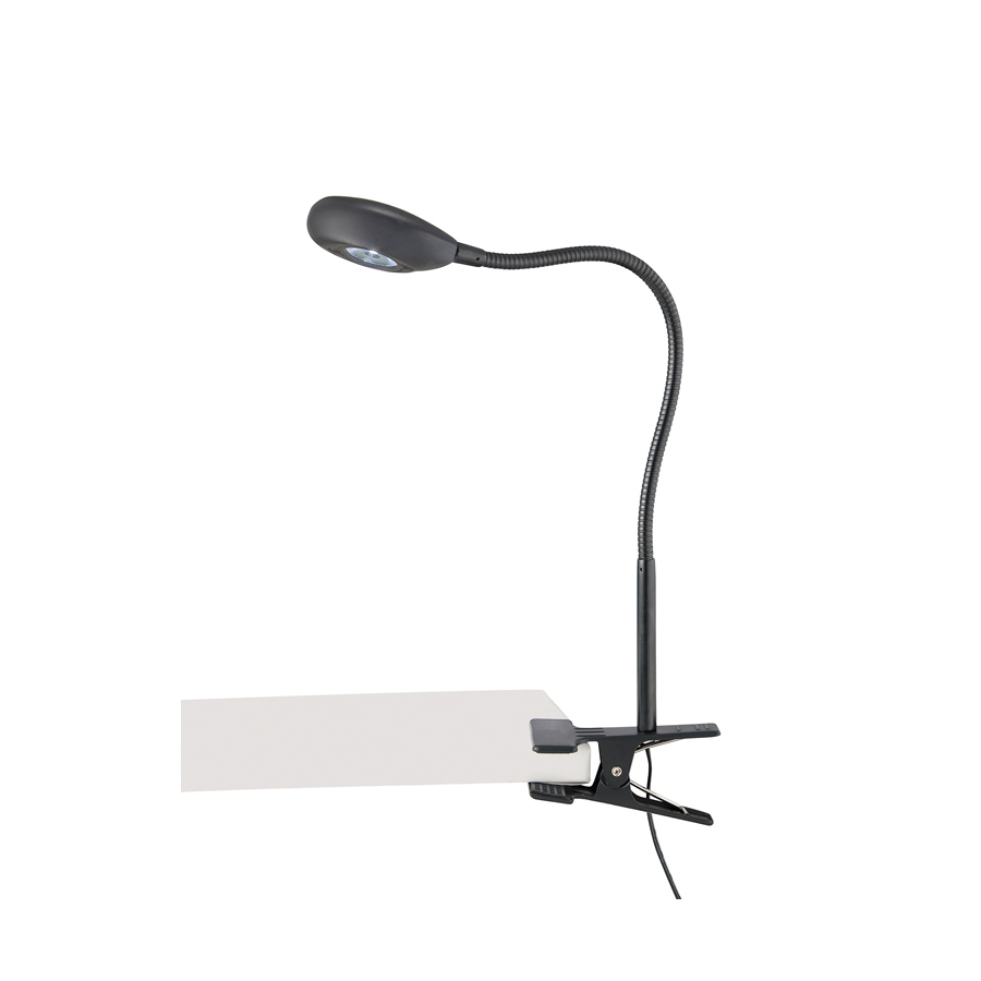  Adjustable Black LED Clip-On Desk Lamp with Metal Shade at Lowes.com