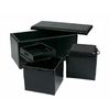 lowes deals on OSP Designs Espresso Storage Ottoman Set MET71ESR