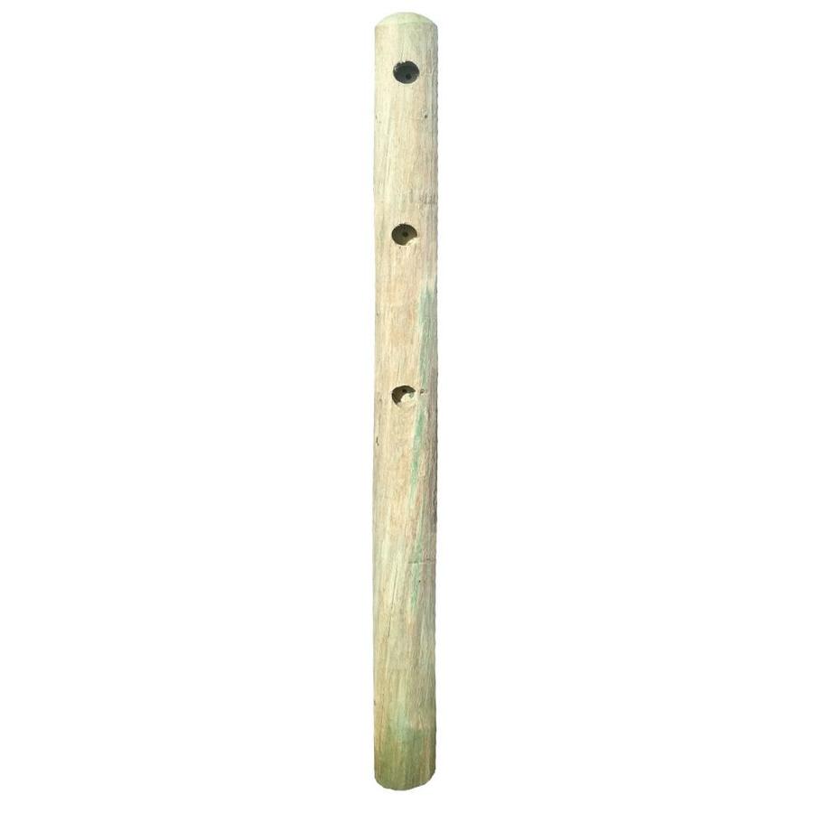 Round Pressure Treated Wood Fence Post (Common 7 ft; Actual 6.5 ft)