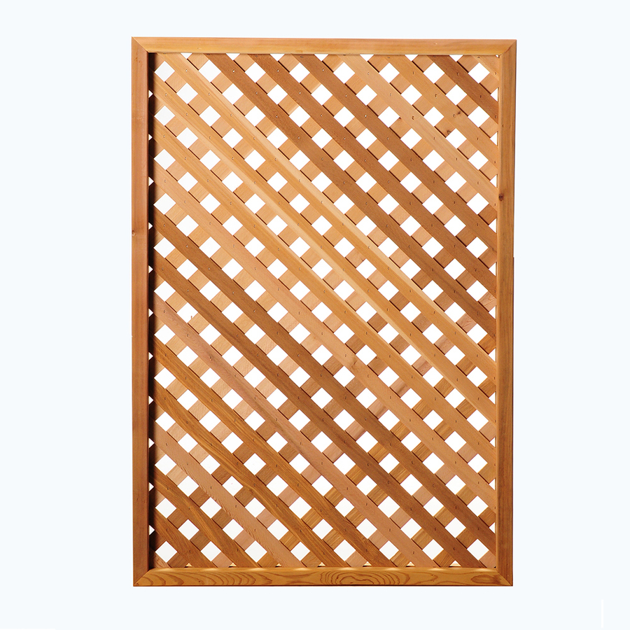 wooden lattice privacy screen