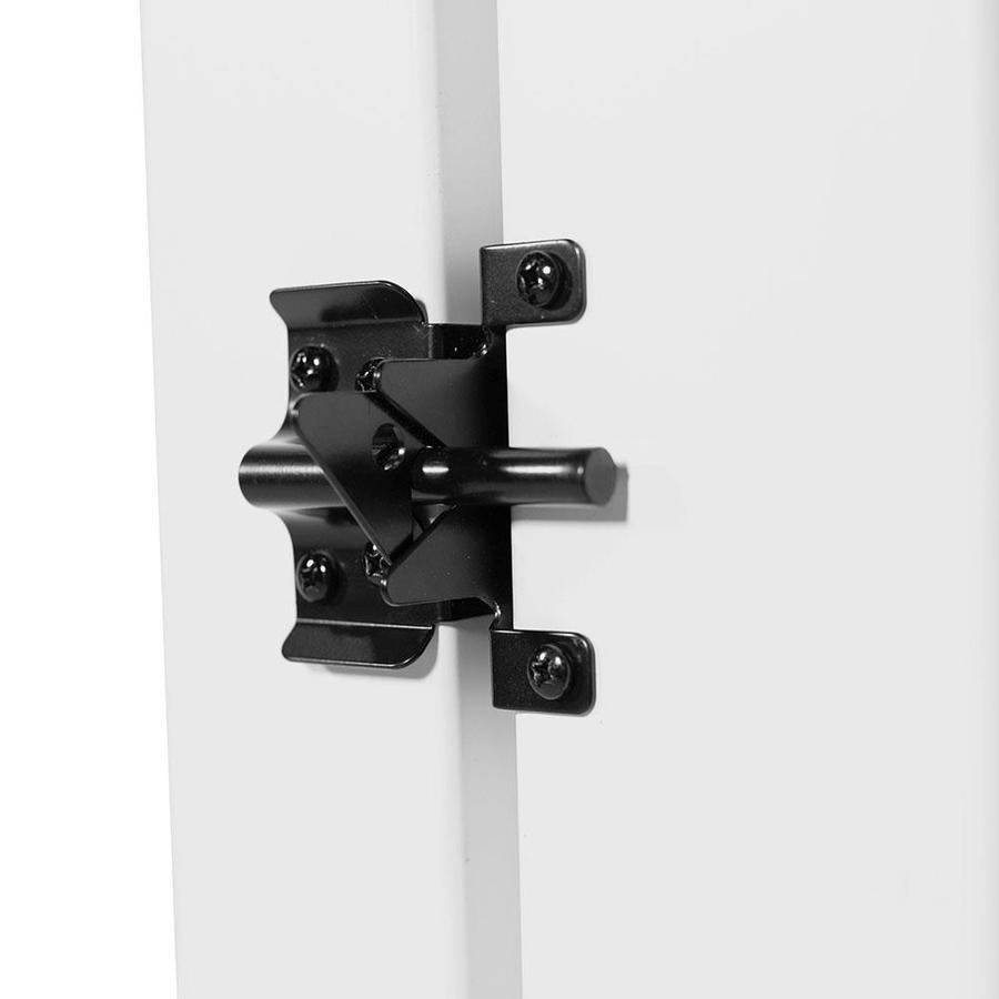 Outdoor Essentials Picketlock 3 Ft H X 3 5 Ft W White Vinyl Stockade Spaced Picket Fence Gate In The Vinyl Fence Gates Department At Lowes Com