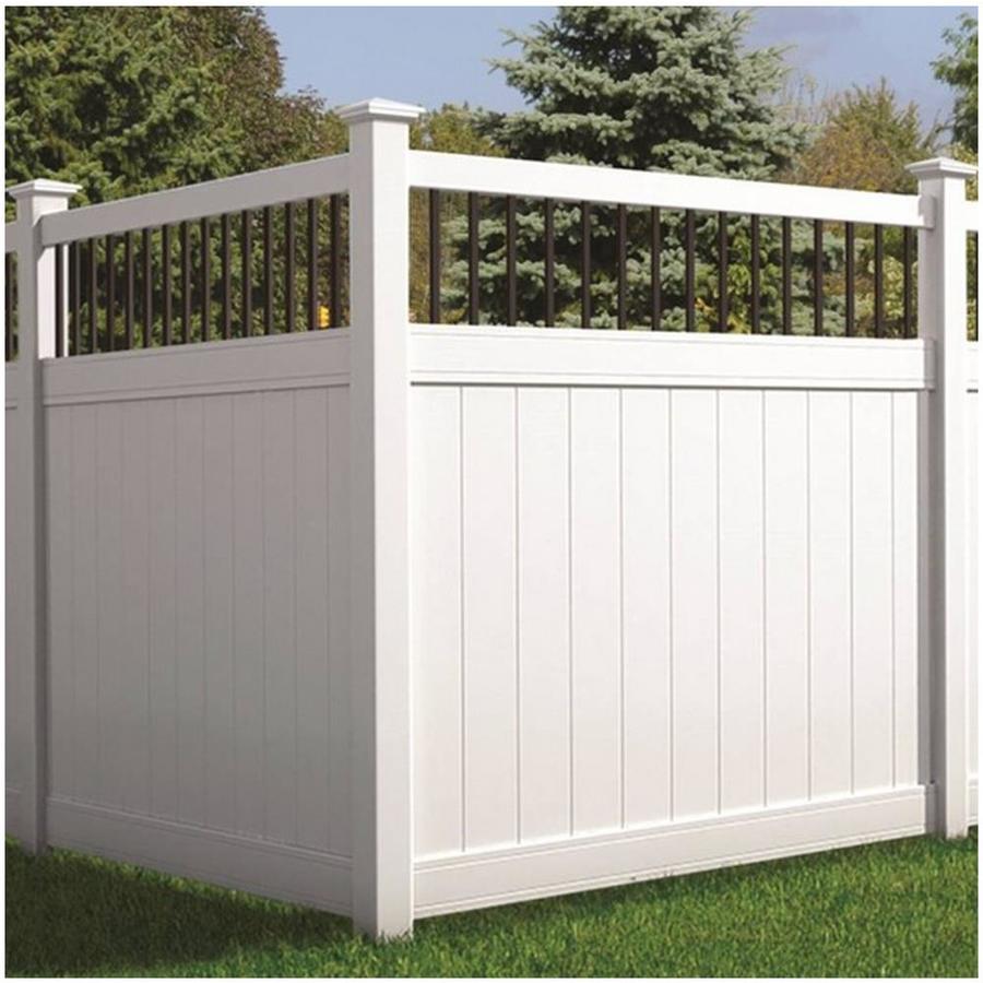 Outdoor Essentials Pro Series Lakewood 6 Ft H X 6 Ft W White Vinyl Baluster Top Fence Panel In The Vinyl Fence Panels Department At Lowes Com