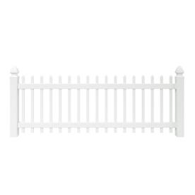 Outdoor Essentials Picketlock Pinehurst 3 Ft H X 8 Ft W White Vinyl Picket Fence Panel In The Vinyl Fence Panels Department At Lowes Com