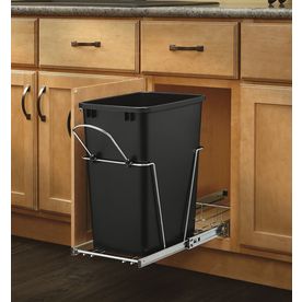 Rev-A-Shelf 35-Qt. Black Pull-Out Waste Container