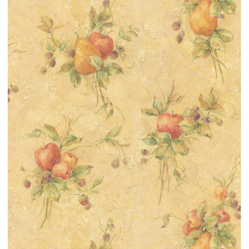 fruit wallpaper border. Brewster Wallcovering Fruit Stucco Wallpaper$51$51
