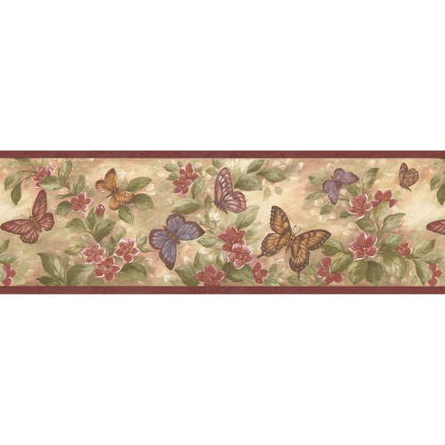 butterfly wallpaper border. Brewster Wallcovering Butterflies Wallpaper Border$23$23