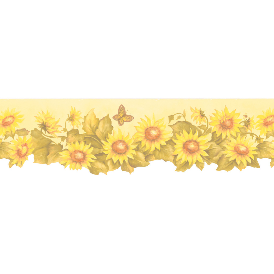 Wallcovering 6  Sunflower Prepasted Wallpaper Border at Lowes com