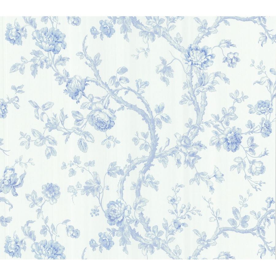 Brewster Wallcovering Blue Floral Wallpaper