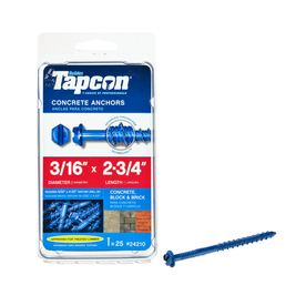 Tapcon 25-Count 3/16-in x 2-3/4-in Concrete Screws