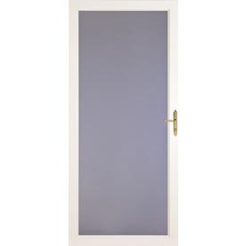 LARSON Williamsburg White Full-View Tempered Glass Full-View Glass and Interchangeable Screen Storm Door (Common: 36-in x 81-in; Actual: 35.75-in x 79.75-in)