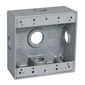 UPC 092326112284 product image for Hubbell TayMac 32-cu in 2-Gang Metal Square Weather Resistant Wall Electrical Bo | upcitemdb.com