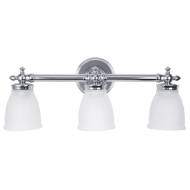 DELTA 3-Light Chrome Bathroom Vanity Light