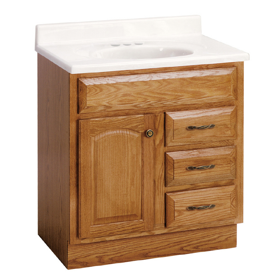 Shop Project Source 30quot; Oak Elegance Bath Vanity at Lowes.com