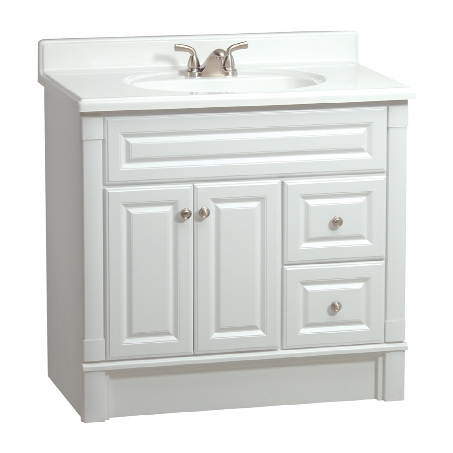  White Casual Bathroom Vanity Actual: 36in x 21in at Lowes.com