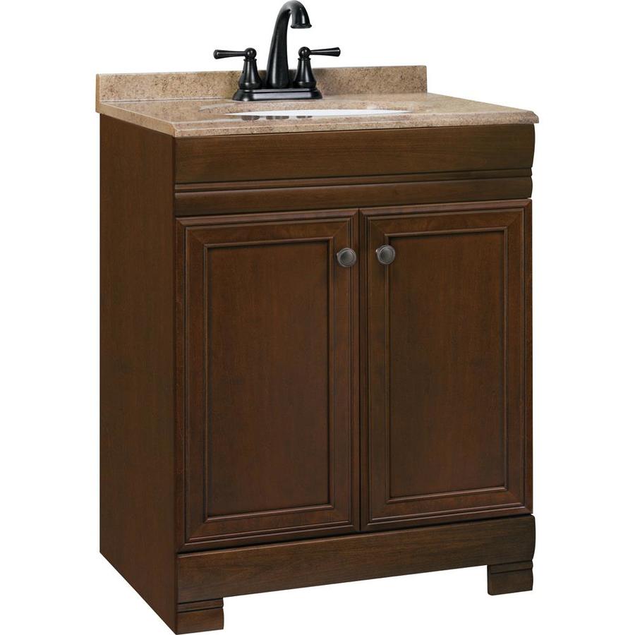 Style Selections Windell Auburn Integral Single Sink Bathroom Vanity 