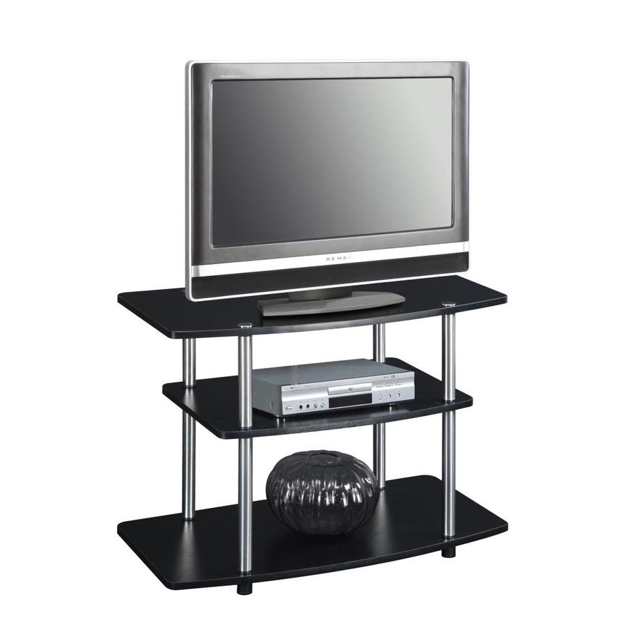 Convenience Concepts Designs2Go TV Stand with 3 Cabinets Black