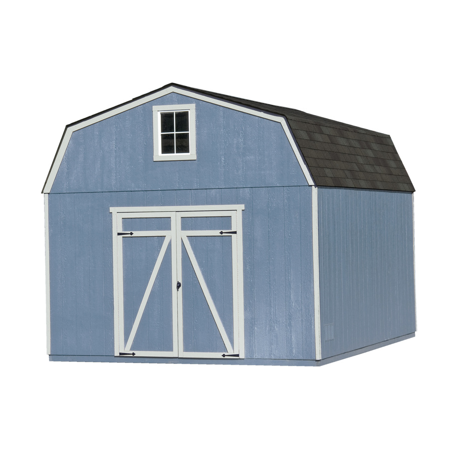 Shop Heartland Estate Gambrel Wood Storage Shed (Common: 12-ft x 12-ft 