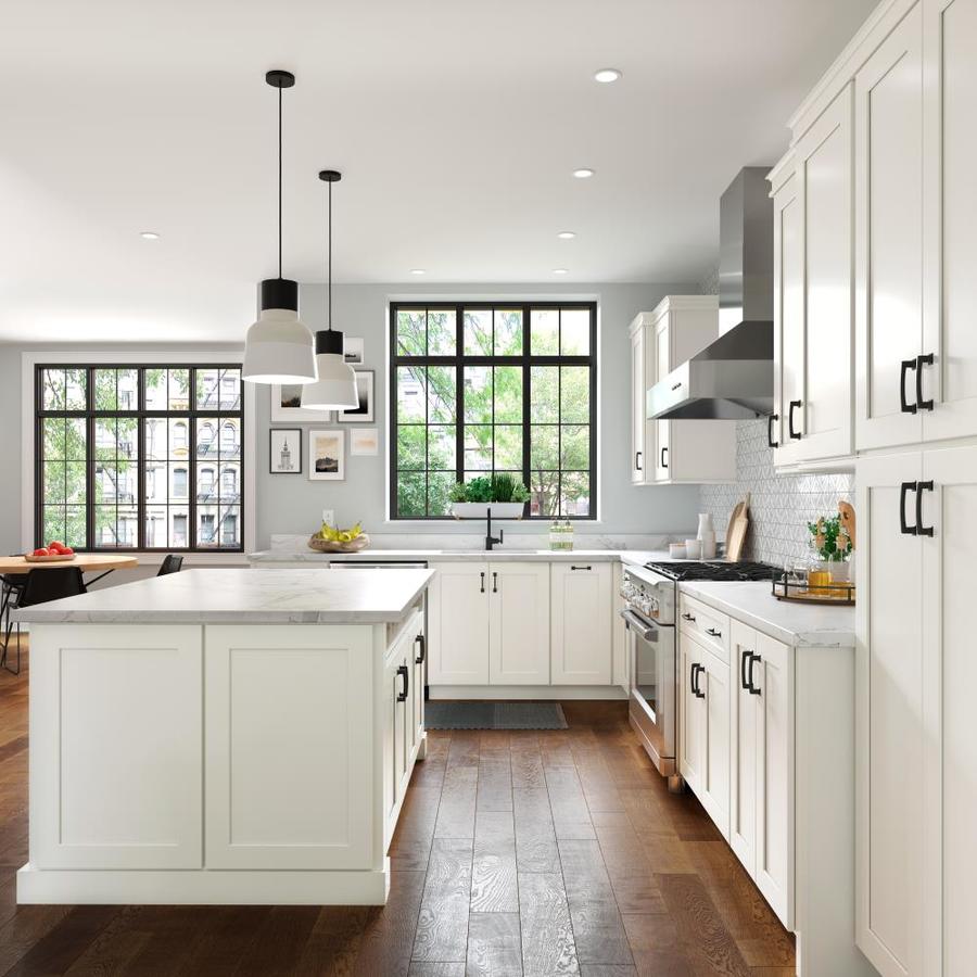 Allen Roth Aveley 24 5 In W X 30 125 In H X 12 In D Linen Maple Blind Corner Wall Semi Custom Cabinet In The Semi Custom Kitchen Cabinets Department At Lowes Com