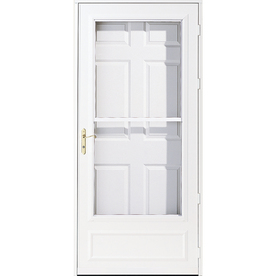 Lowe S Pella Helena White Mid View Safety Retractable Screen Storm