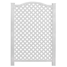 Barrette 46-in x 32-in White Vinyl Fence Panel