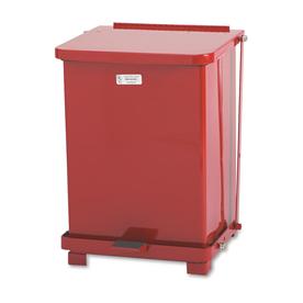 UPC 097591006450 product image for Rubbermaid Commercial Products 7-Gallon Square Red Steel Commercial Trash Can | upcitemdb.com