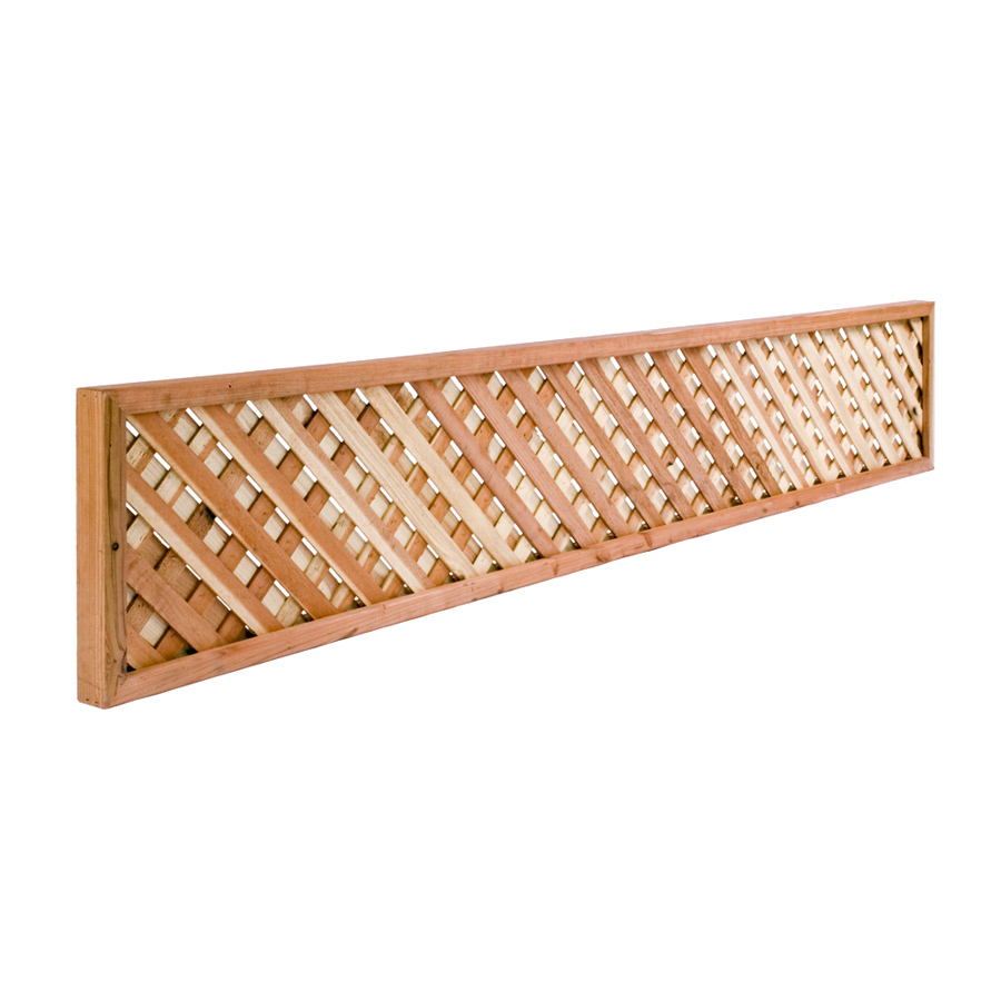 Shop 16-1/2in x 8ft Redwood Privacy Lattice Fence Topper at Lowes.com