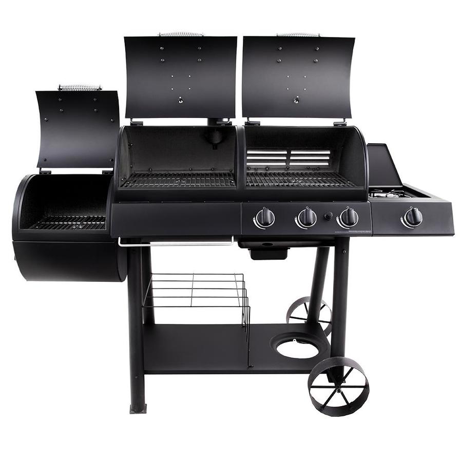 oklahoma joe's longhorn offset smoker and charcoal grill