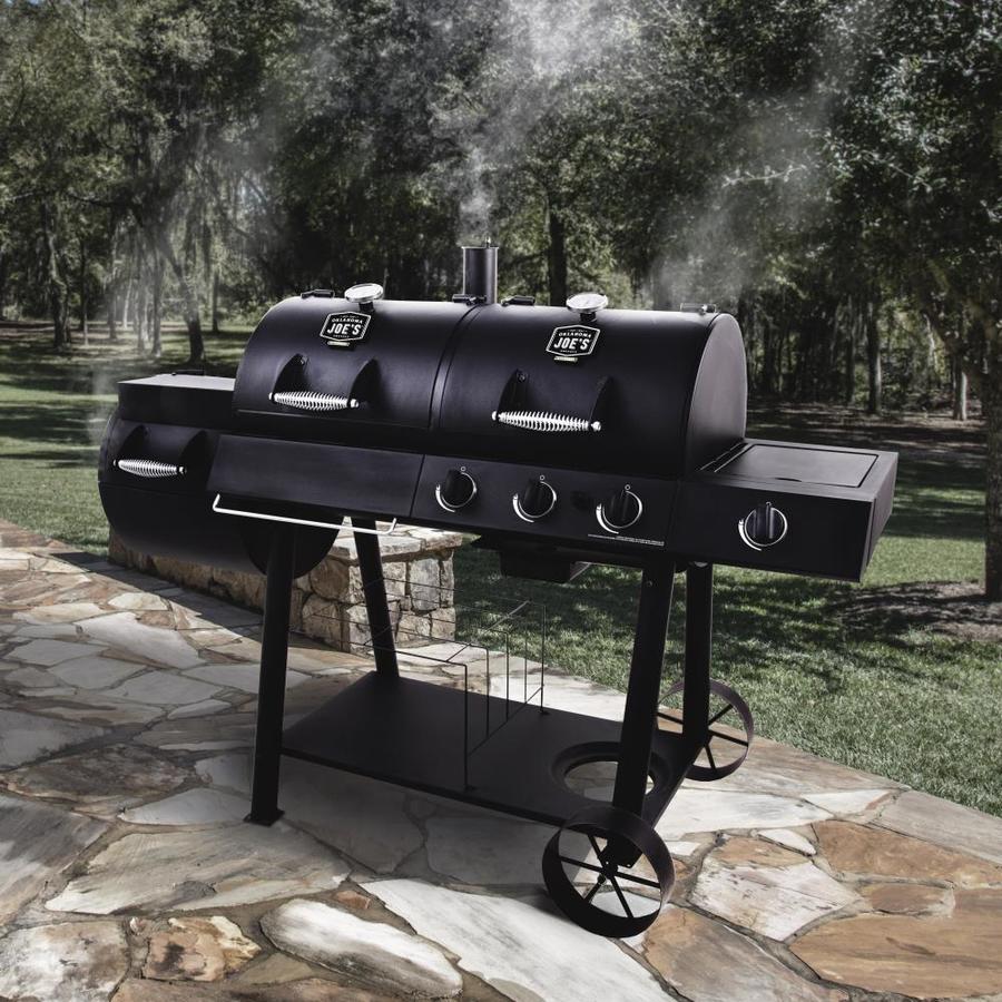 oklahoma joe's longhorn offset smoker and charcoal grill